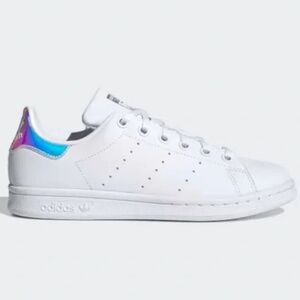 Adidas Stan Smith Sneakers Y Sz 7 /W 8.5 ‘White Iridescent' FU6673